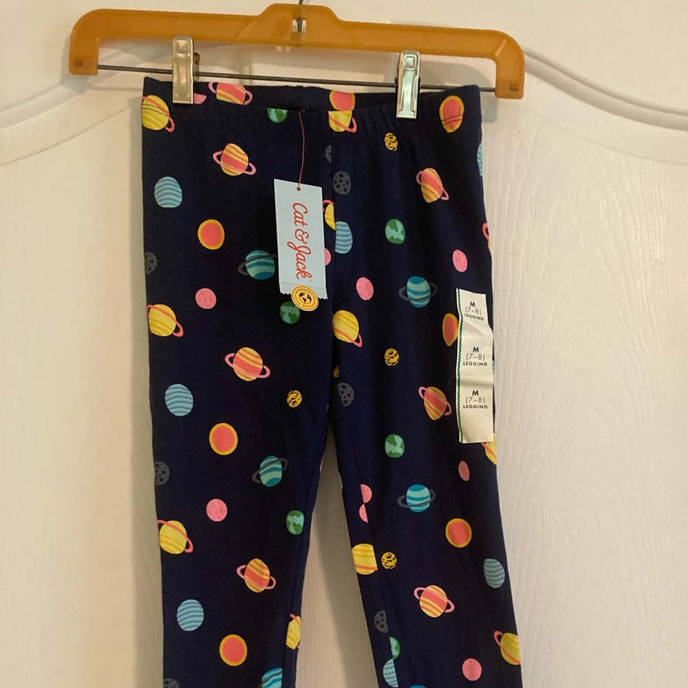 Cat & Jack Leggings Planets Print NWT sz 7/8